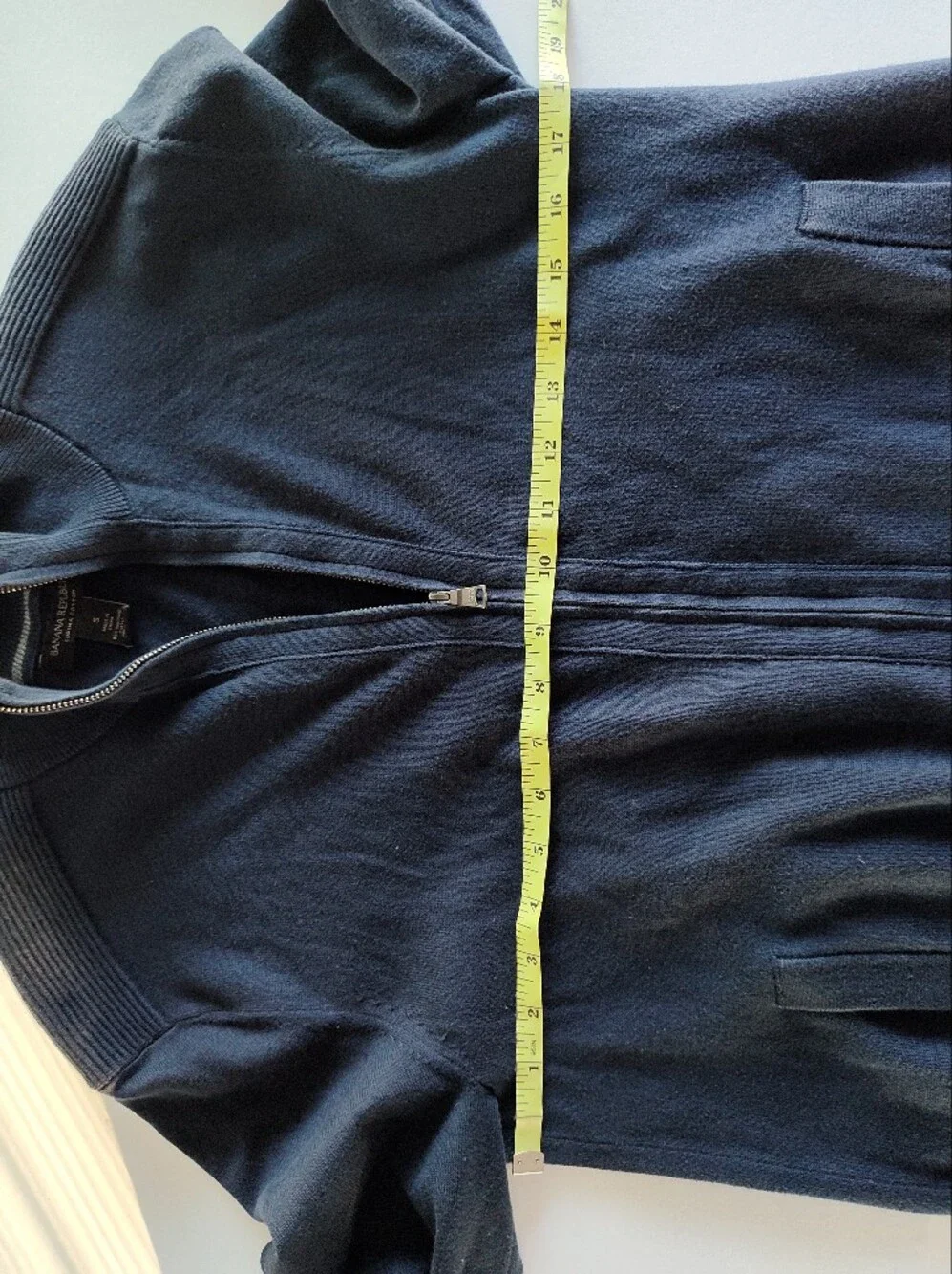 Banana Republic mens size S sweatshirt cardigan double sided zipper sweater